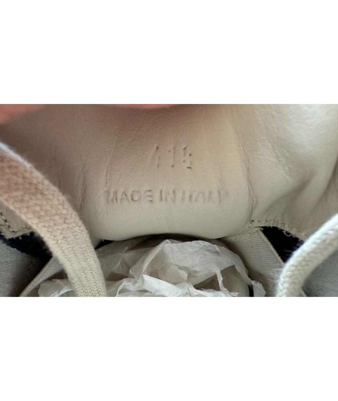 MAISON MARGIELA Черные кожаные низкие кроссовки / кеды, фото 5