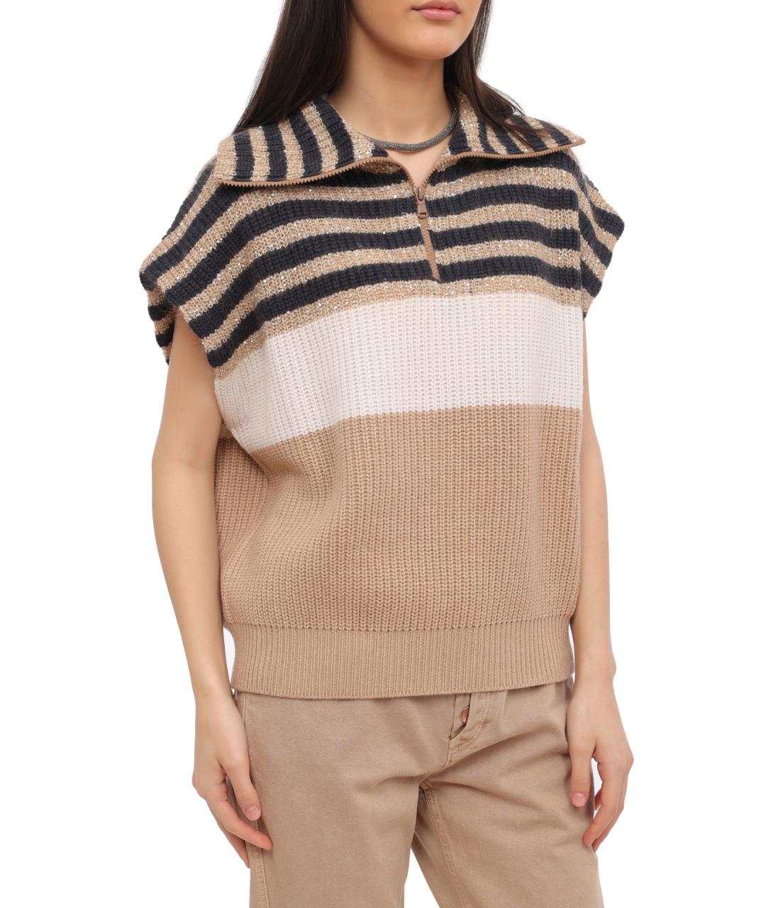 BRUNELLO CUCINELLI Мульти шерстяная жилетка, фото 4