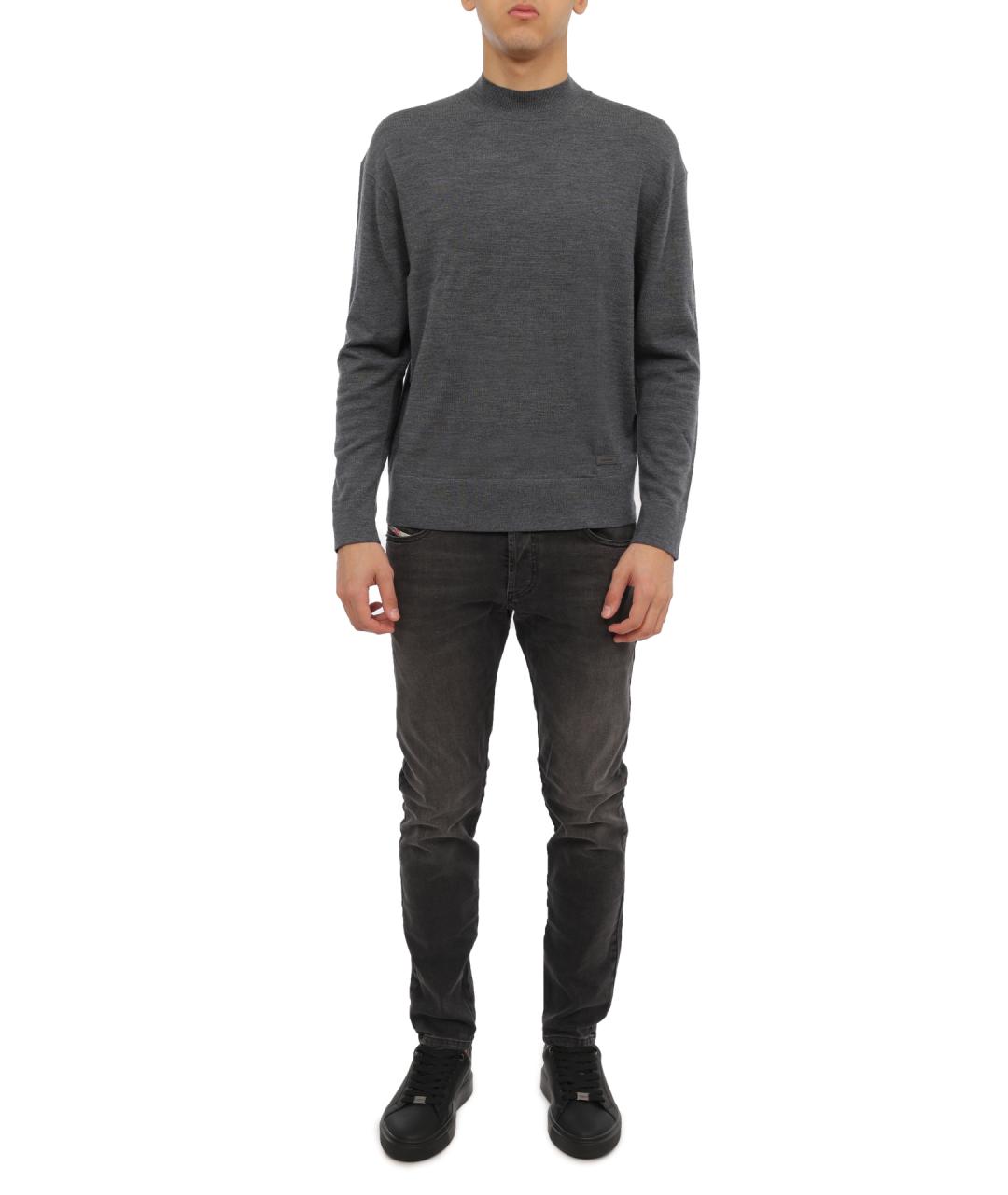 CALVIN KLEIN Серый шерстяной джемпер / свитер, фото 2