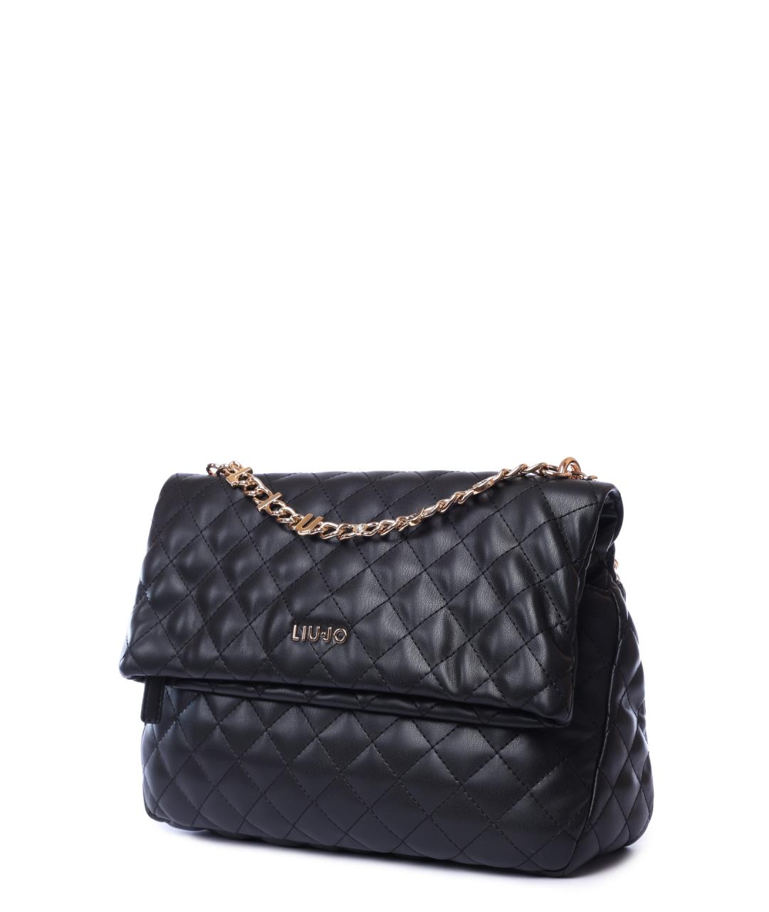 LIU JO Черная сумка через плечо из искусственной кожи, фото 2