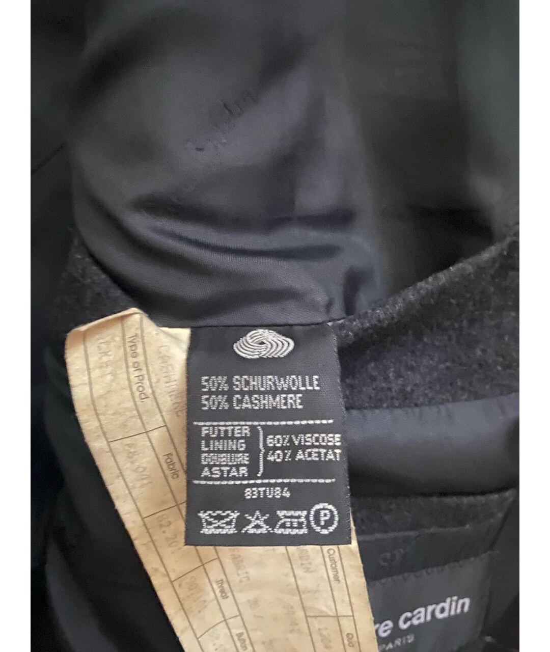 PIERRE CARDIN Антрацитовый шерстяной пиджак, фото 6