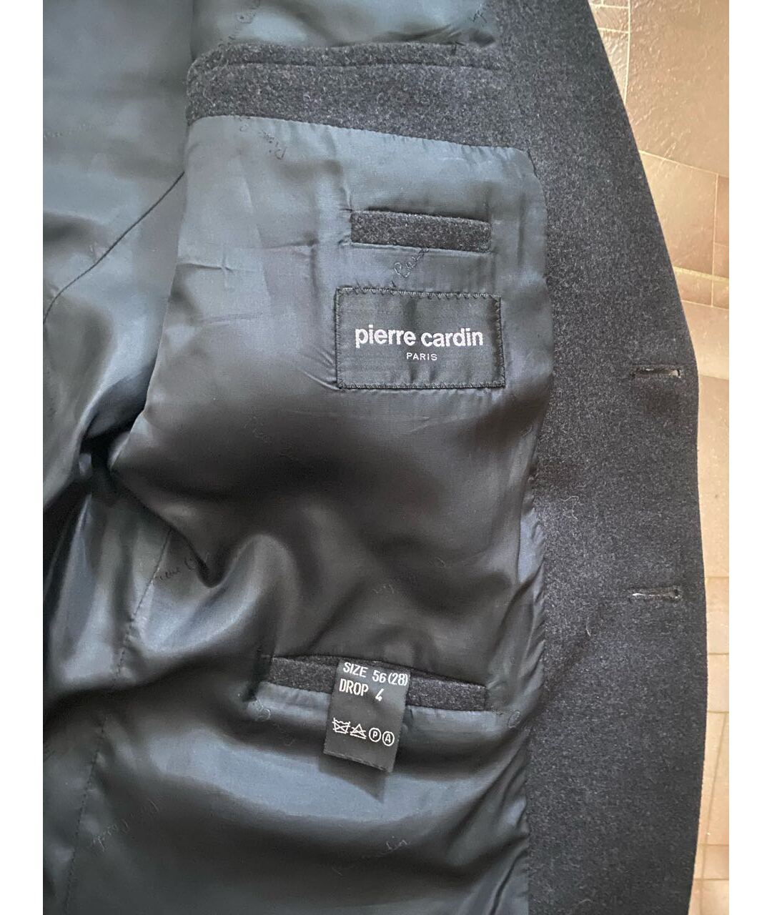 PIERRE CARDIN Антрацитовый шерстяной пиджак, фото 5