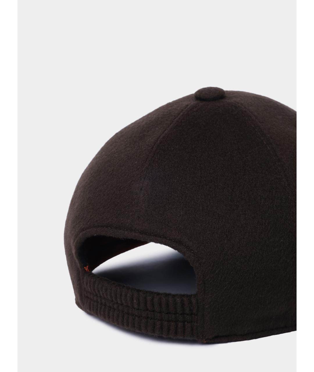 ZEGNA Коричневая кашемировая кепка/бейсболка, фото 4