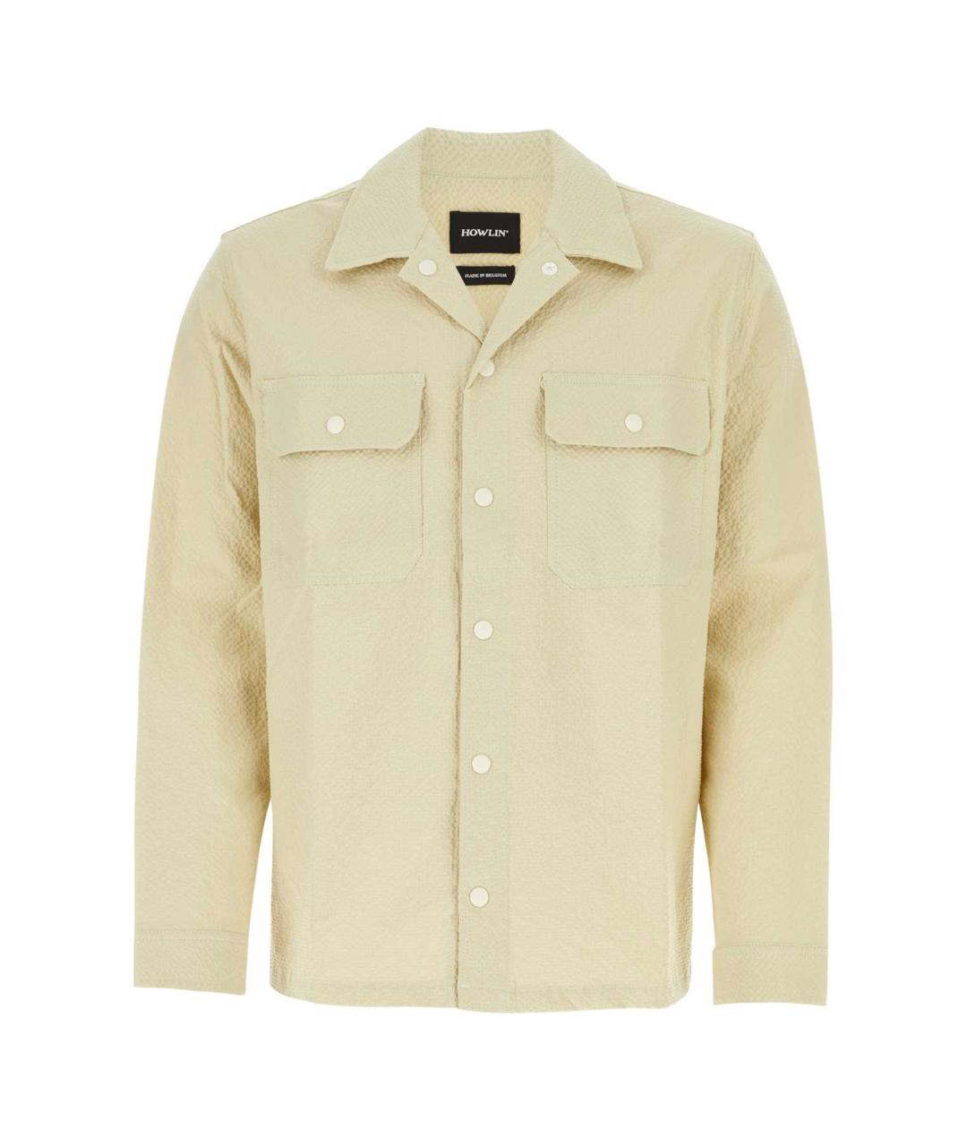 HOWLIN Бежевая хлопковая кэжуал рубашка, фото 1