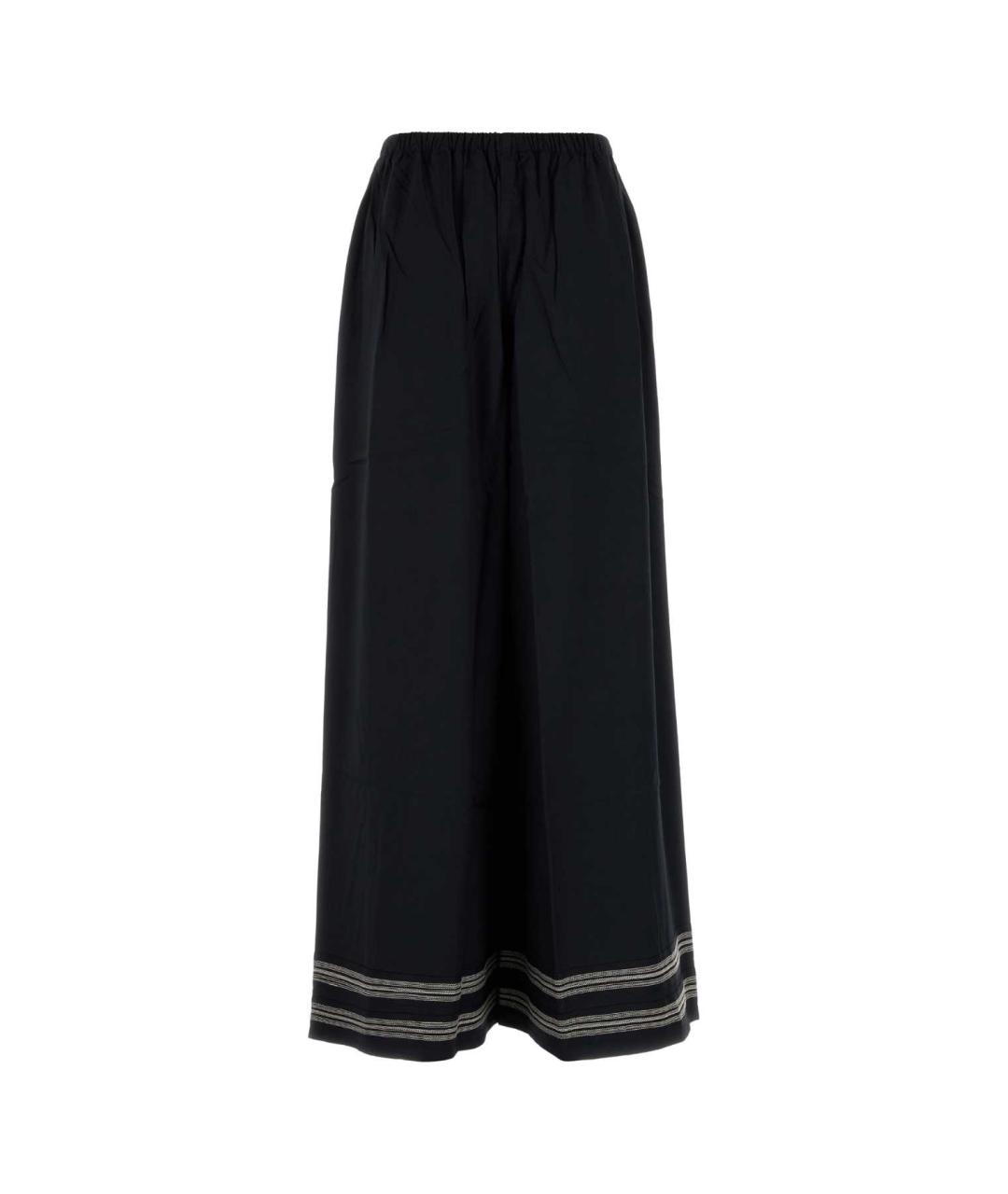 BODE Черные вискозные брюки широкие, фото 2