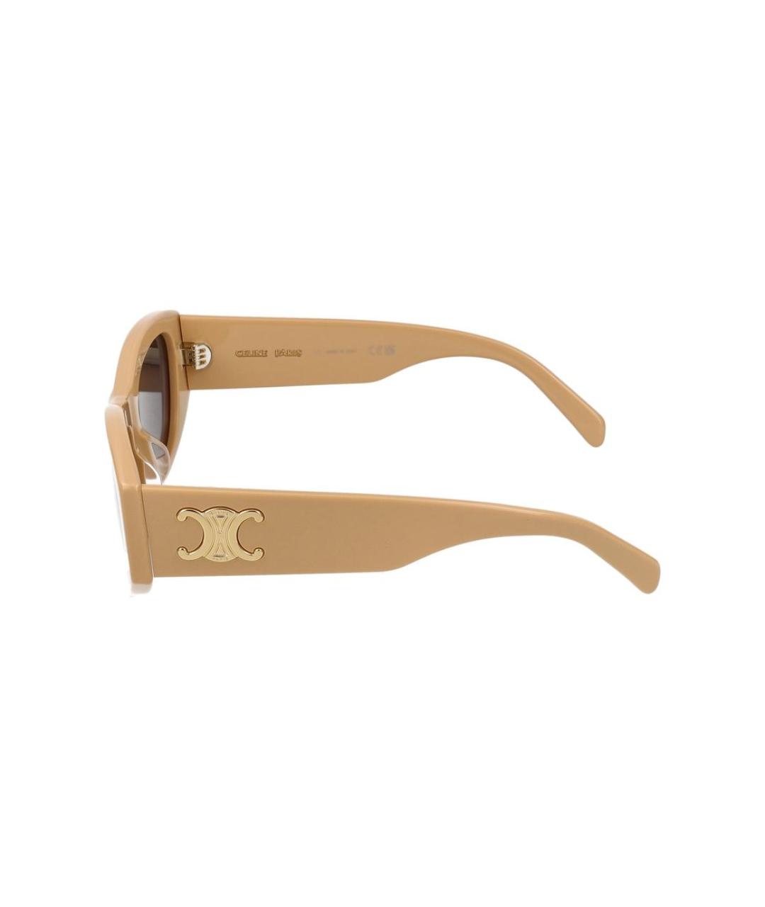 CELINE Бежевые солнцезащитные очки, фото 3