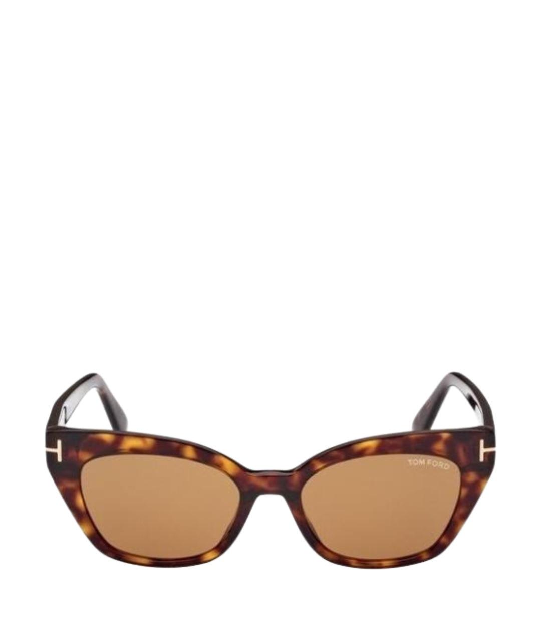 TOM FORD Коричневые пластиковые солнцезащитные очки, фото 3