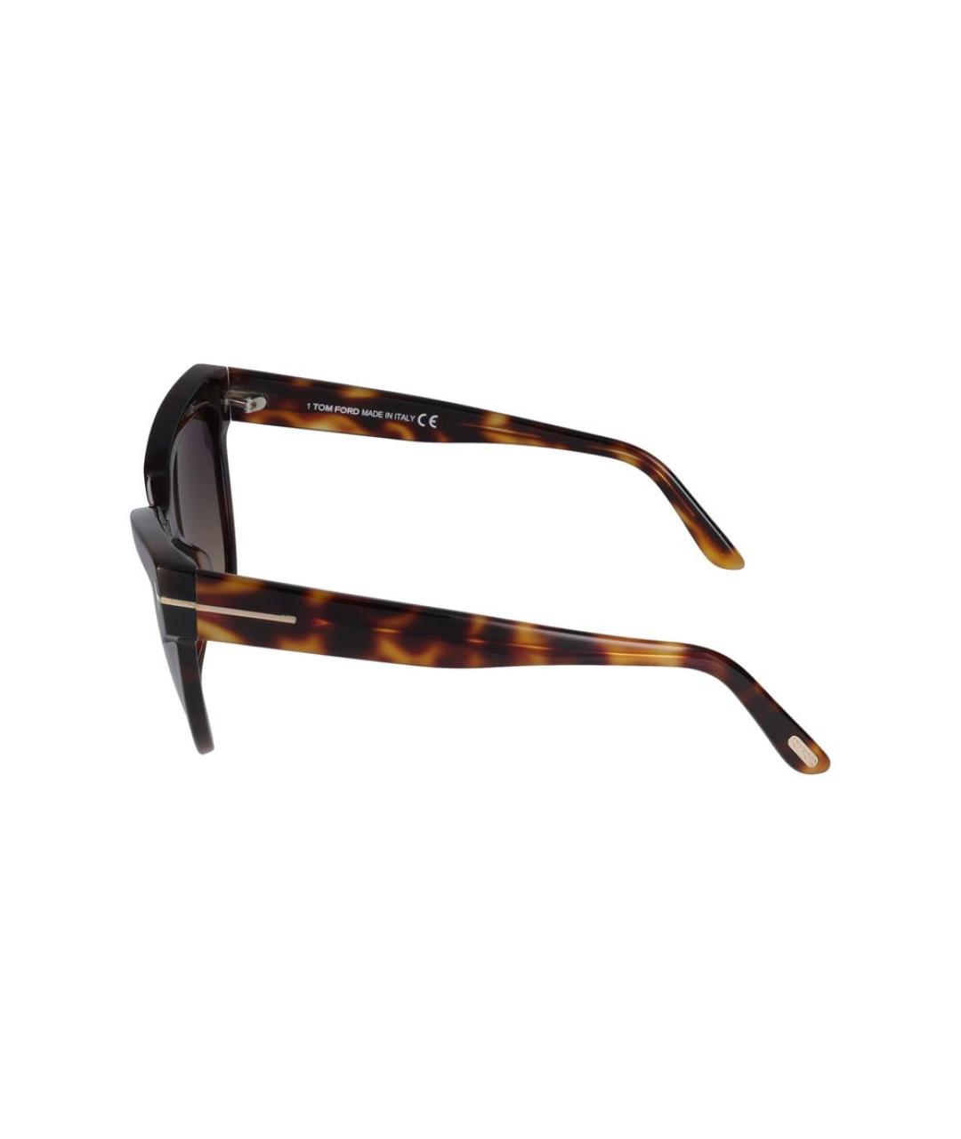 TOM FORD Коричневые пластиковые солнцезащитные очки, фото 3