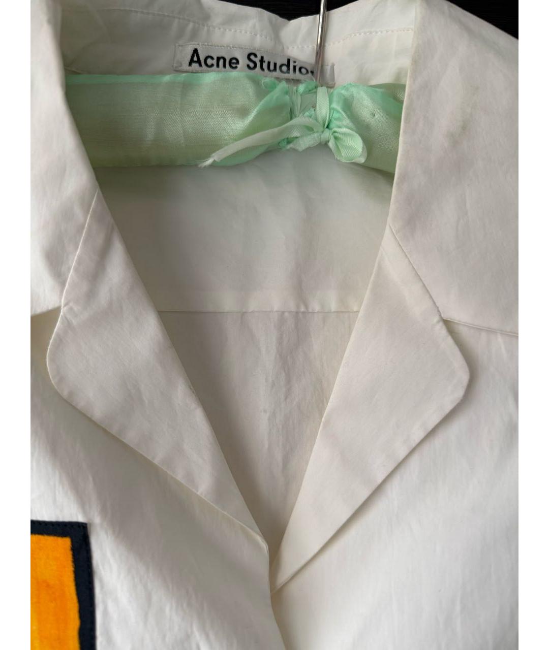 ACNE STUDIOS Белая хлопковая рубашка, фото 4