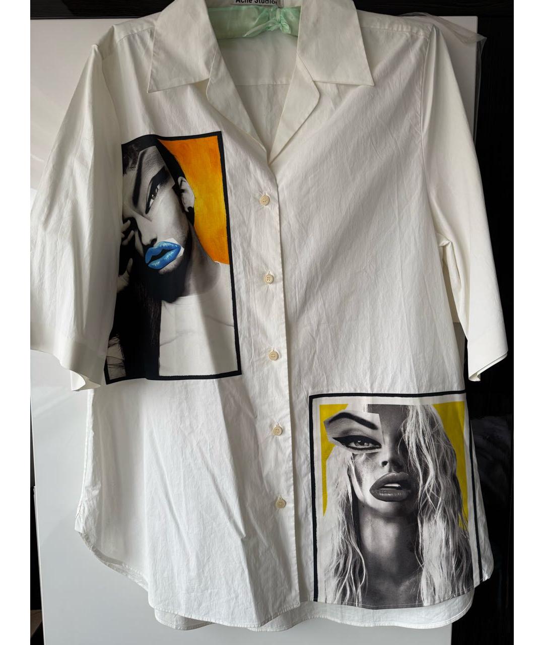 ACNE STUDIOS Белая хлопковая рубашка, фото 5