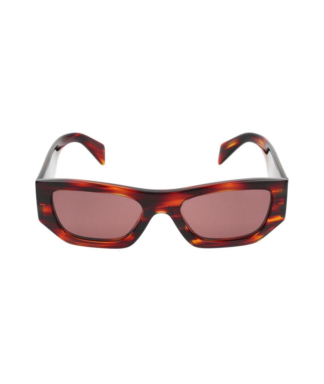 PRADA Красные пластиковые солнцезащитные очки, фото 2