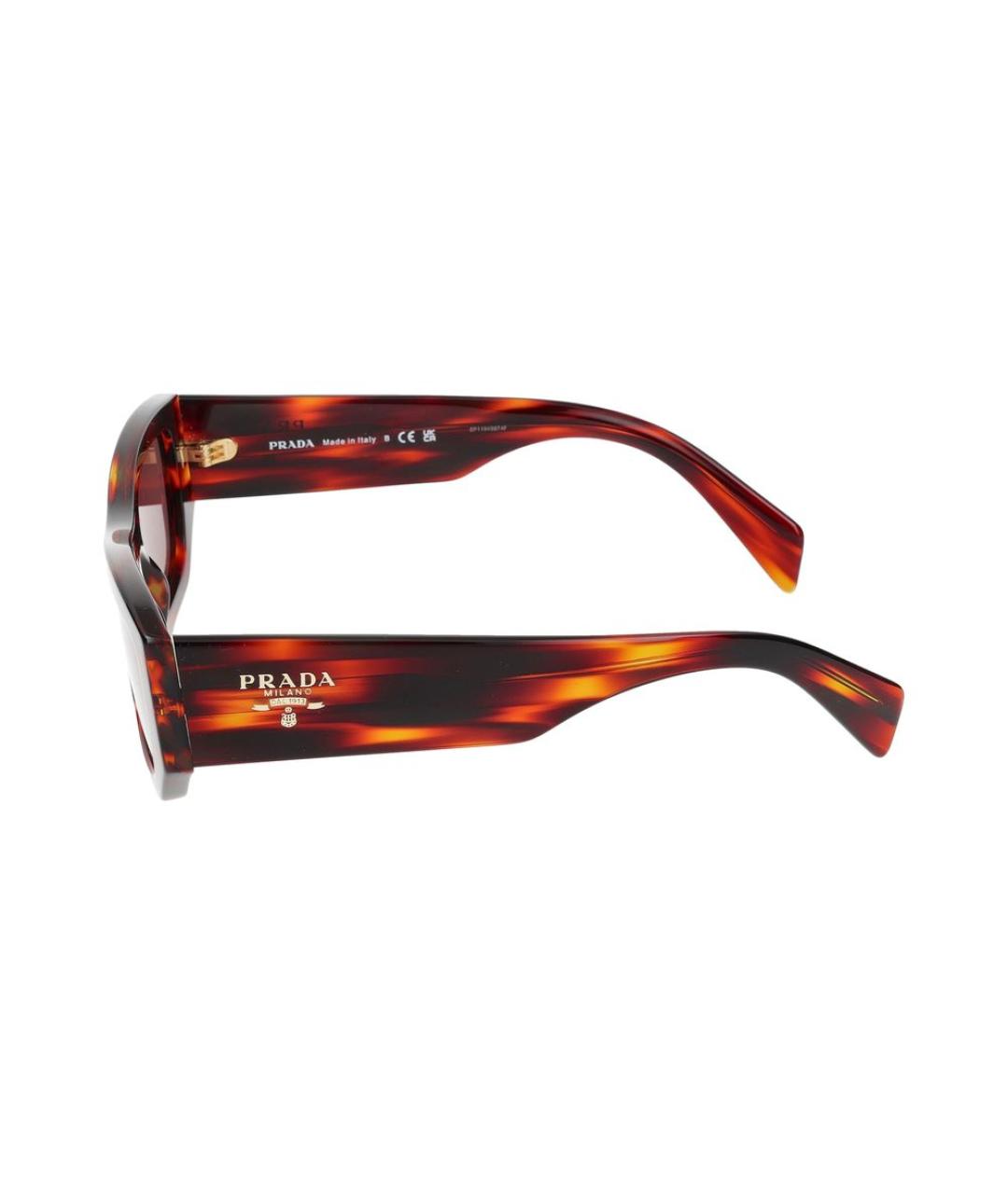 PRADA Красные пластиковые солнцезащитные очки, фото 3