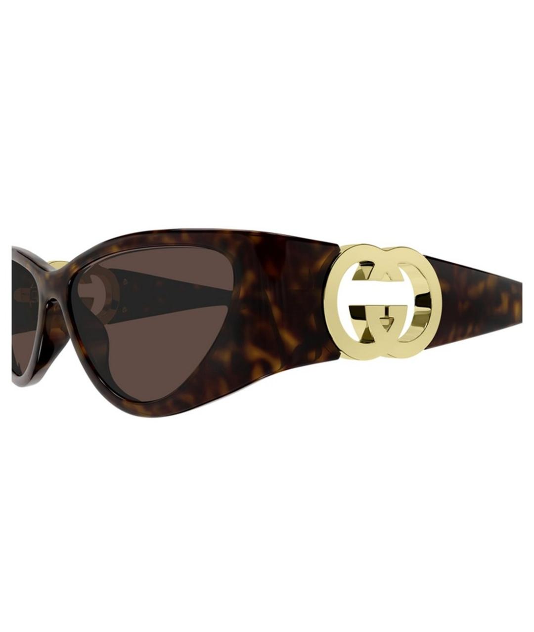 GUCCI Коричневые солнцезащитные очки, фото 3