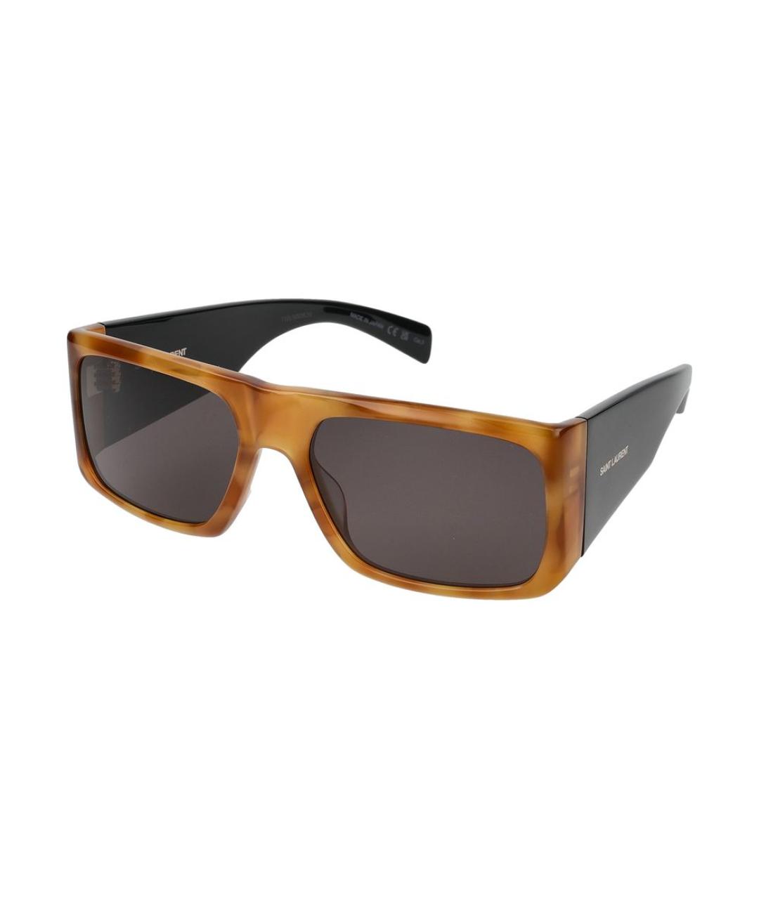 SAINT LAURENT Коричневые солнцезащитные очки, фото 3