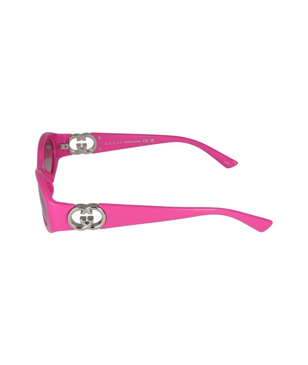 GUCCI Розовые пластиковые солнцезащитные очки, фото 3