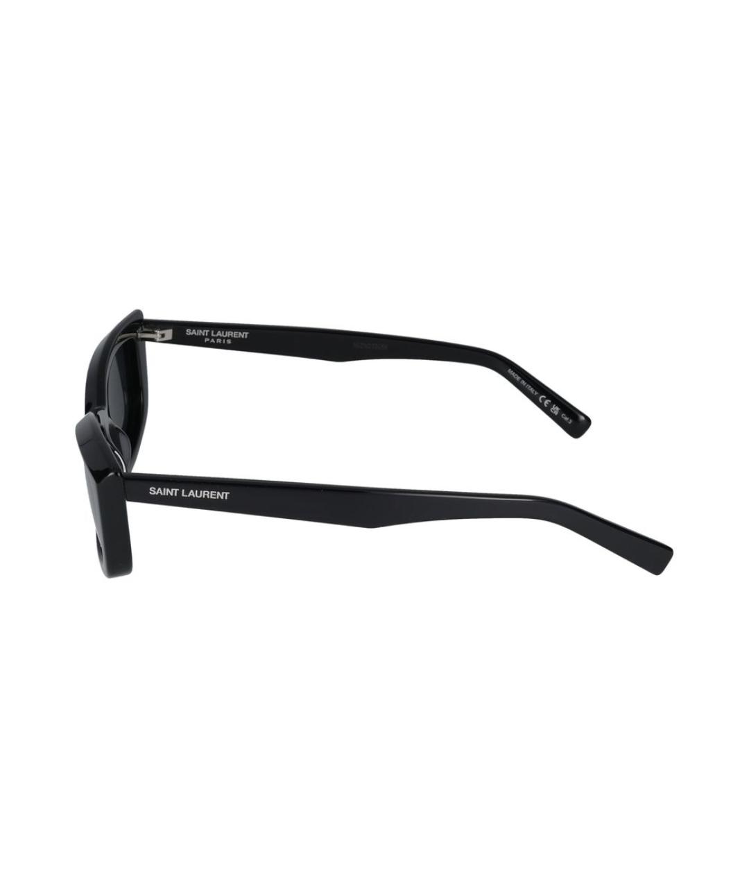 SAINT LAURENT Черные пластиковые солнцезащитные очки, фото 3