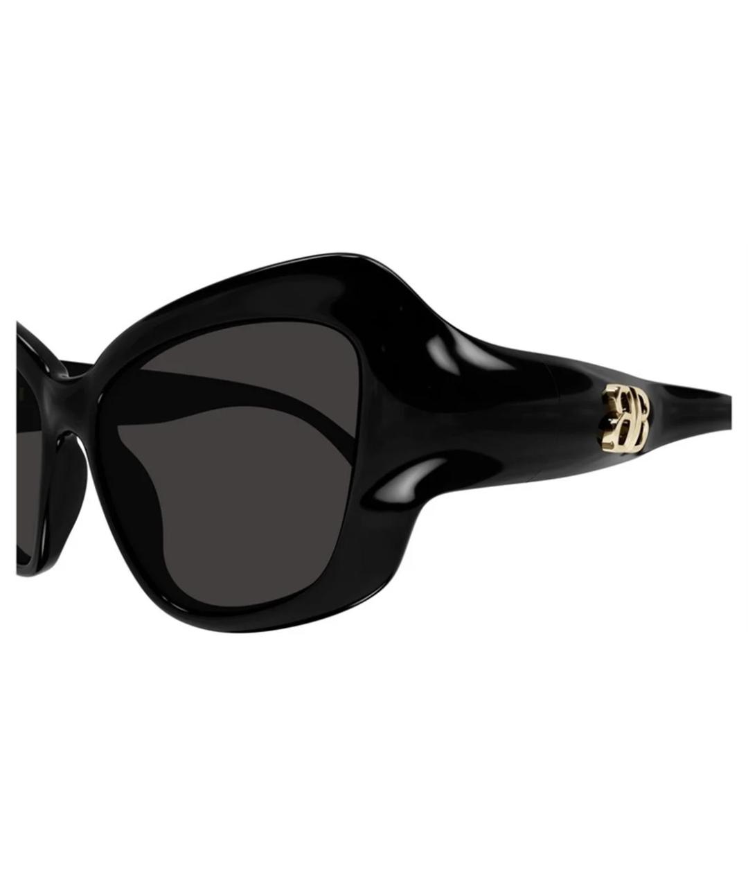 BALENCIAGA Черные пластиковые солнцезащитные очки, фото 3