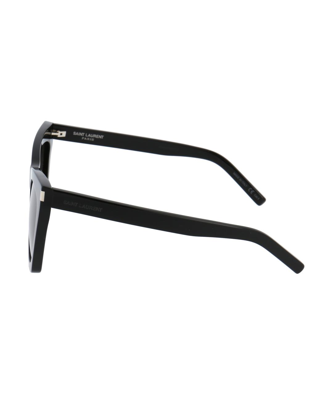 SAINT LAURENT Черные пластиковые солнцезащитные очки, фото 3