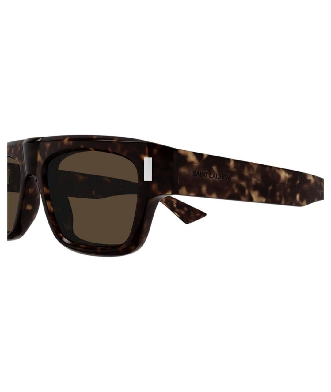 SAINT LAURENT Коричневые солнцезащитные очки, фото 3