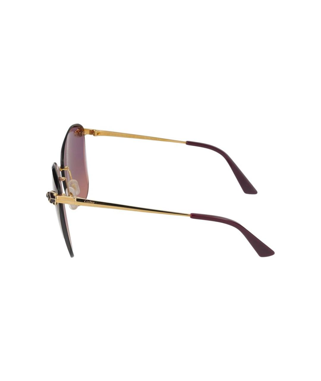 CARTIER Золотые металлические солнцезащитные очки, фото 5
