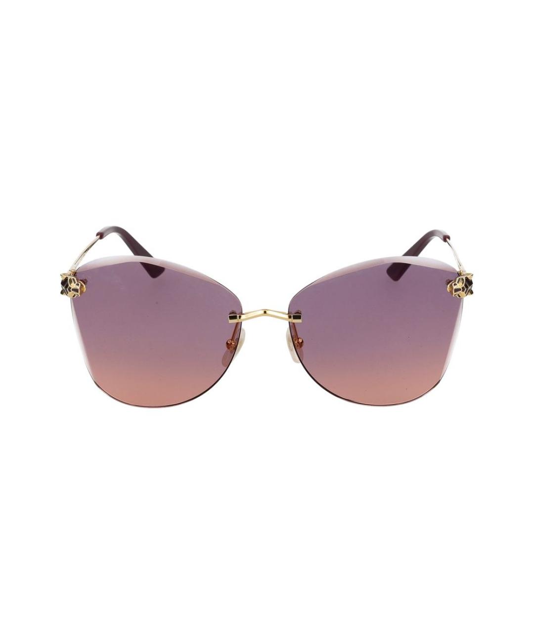 CARTIER Золотые металлические солнцезащитные очки, фото 3