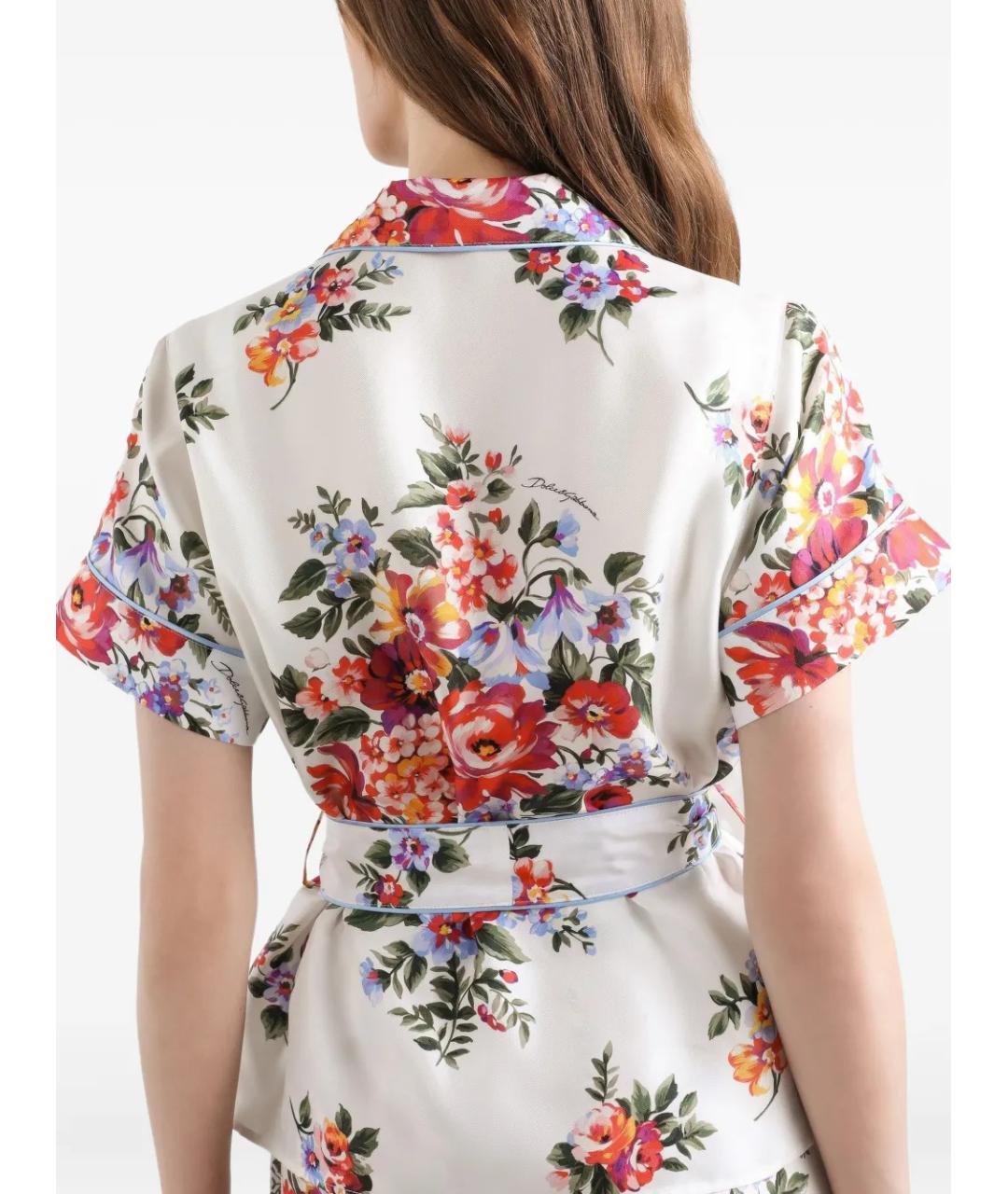 DOLCE&GABBANA Белая шелковая рубашка, фото 3