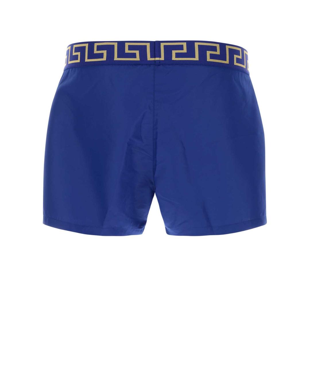 VERSACE Синие полиэстеровые шорты, фото 2