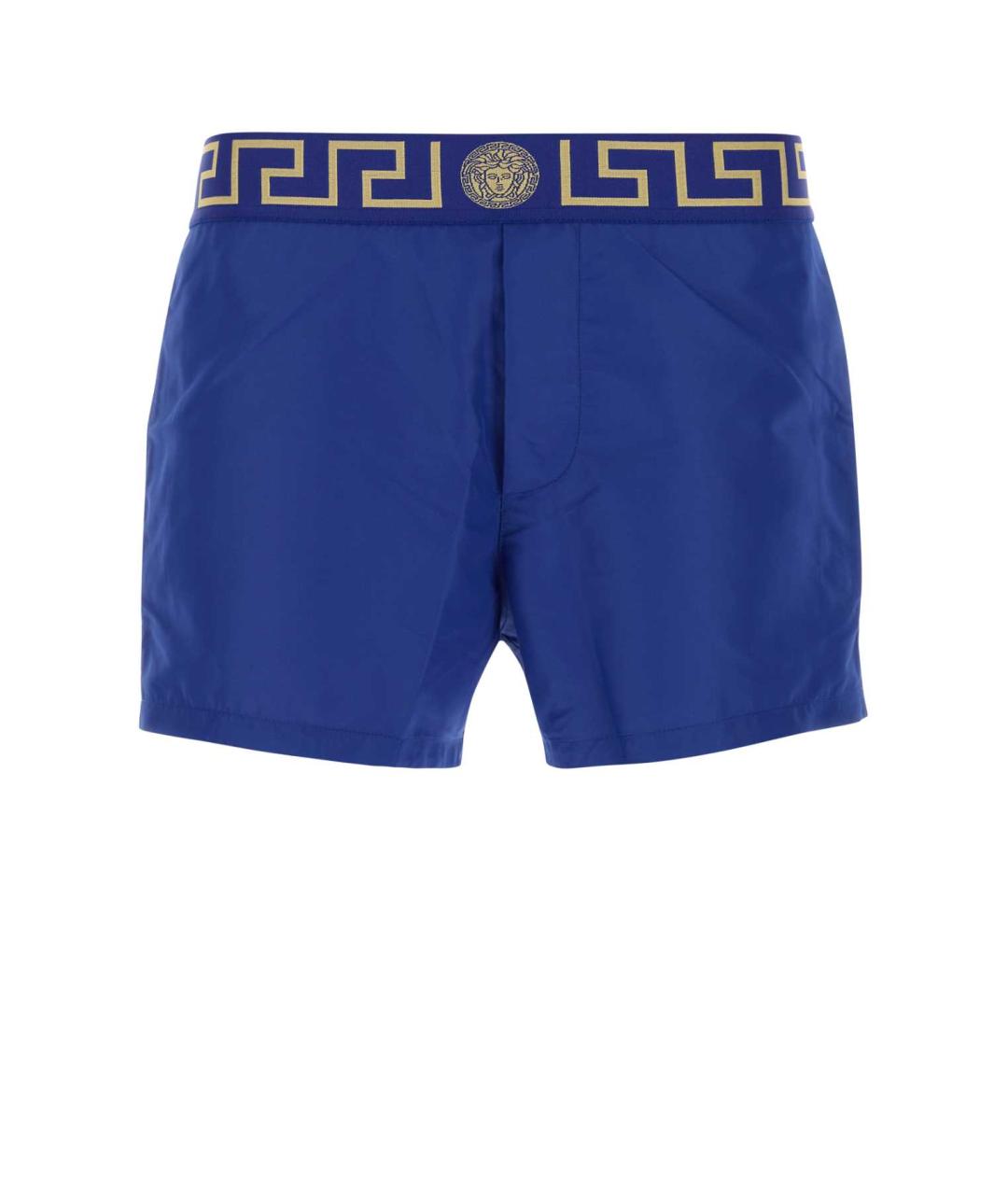 VERSACE Синие полиэстеровые шорты, фото 1