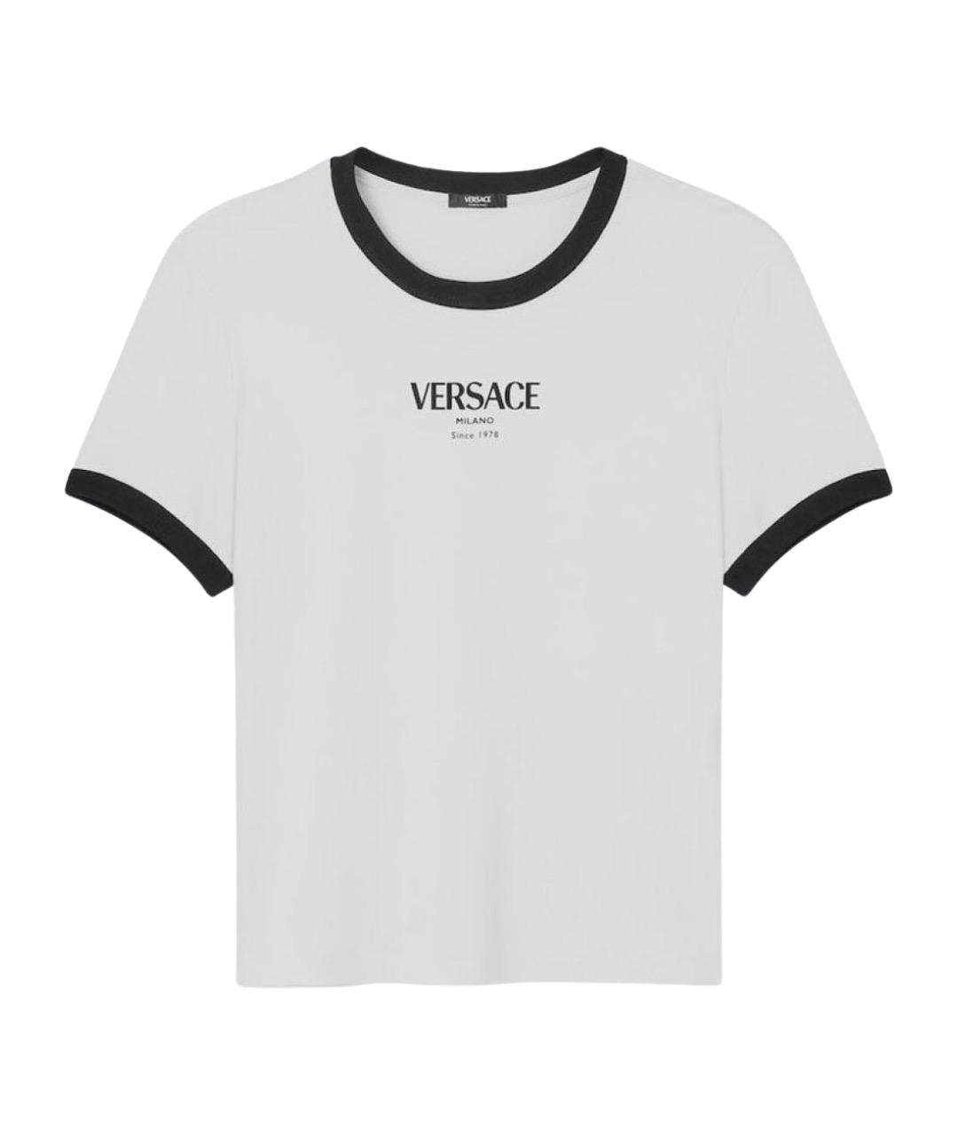 VERSACE Белая вискозная футболка, фото 1