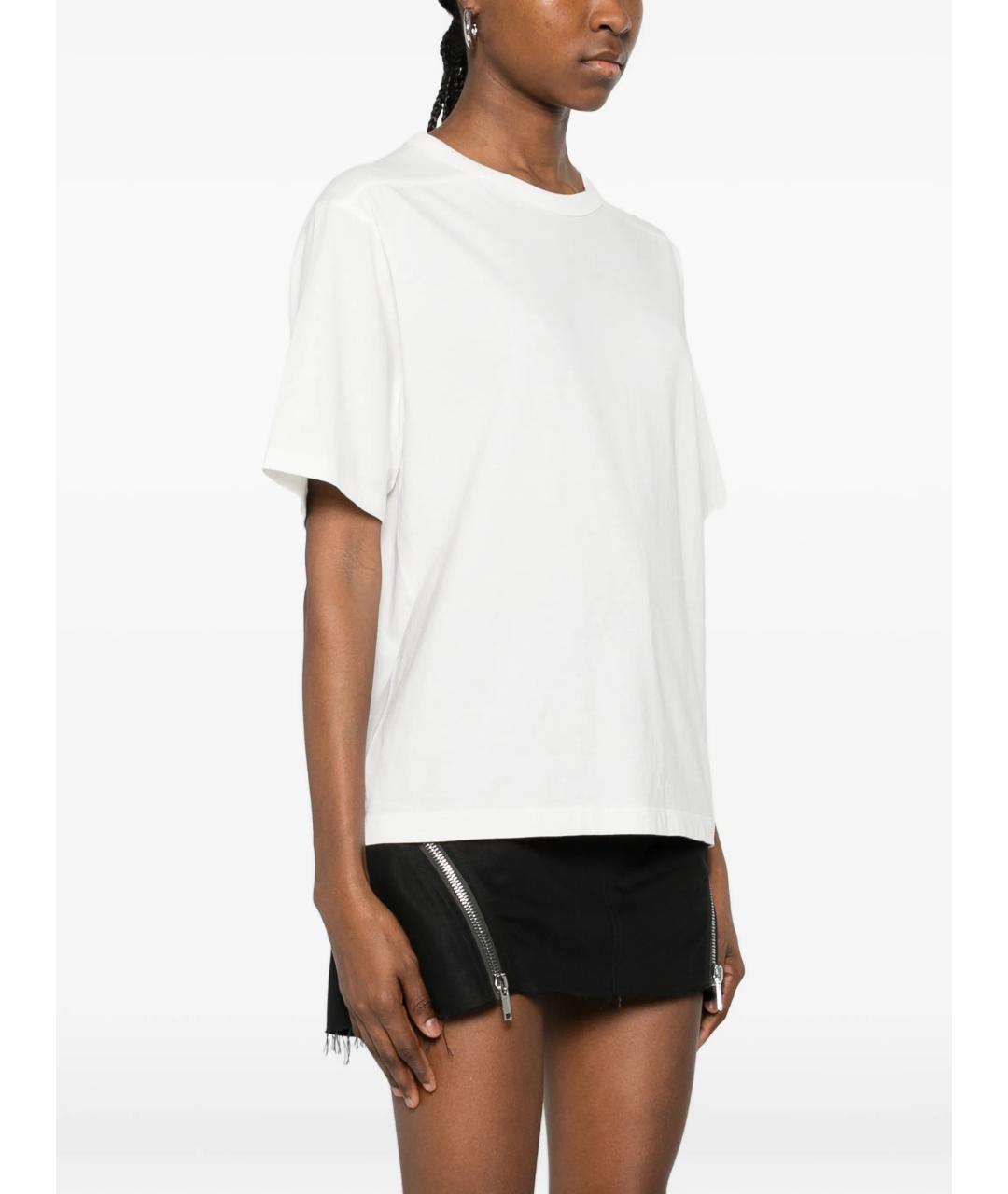 RICK OWENS Белая хлопковая футболка, фото 3