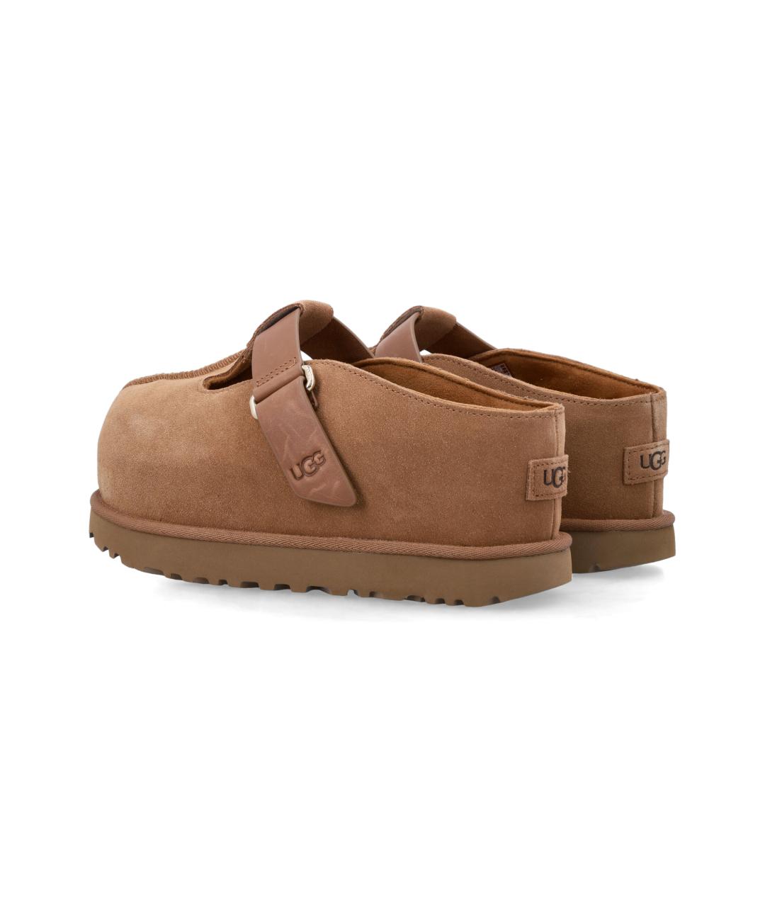 UGG AUSTRALIA Коричневые замшевые сабо, фото 3