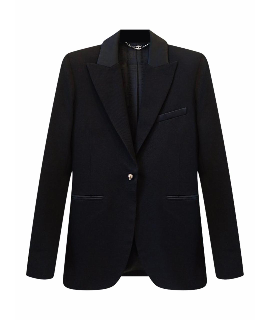 PACO RABANNE Черный шерстяной жакет/пиджак, фото 1