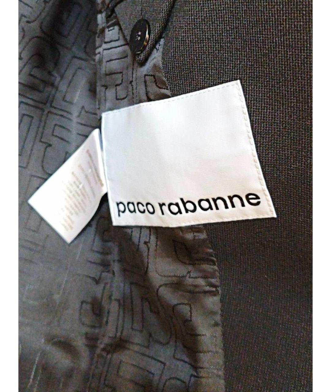 PACO RABANNE Черный шерстяной жакет/пиджак, фото 8