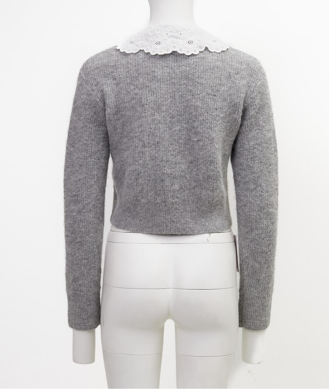 SELF-PORTRAIT Серый полиэстеровый кардиган, фото 2