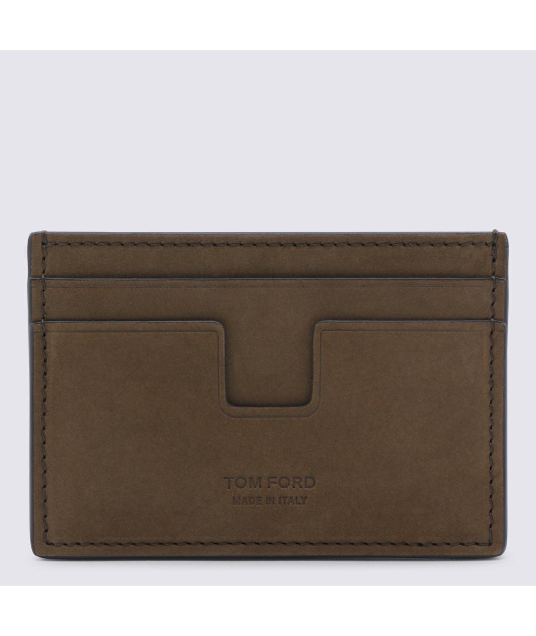 TOM FORD Коричневый кожаный кардхолдер, фото 3