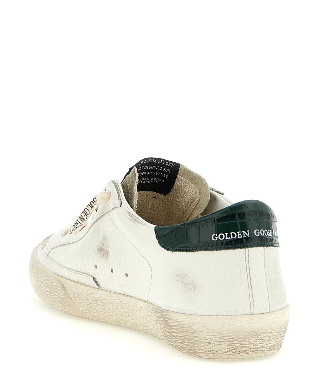 GOLDEN GOOSE DELUXE BRAND Зеленые кожаные низкие кроссовки / кеды, фото 3