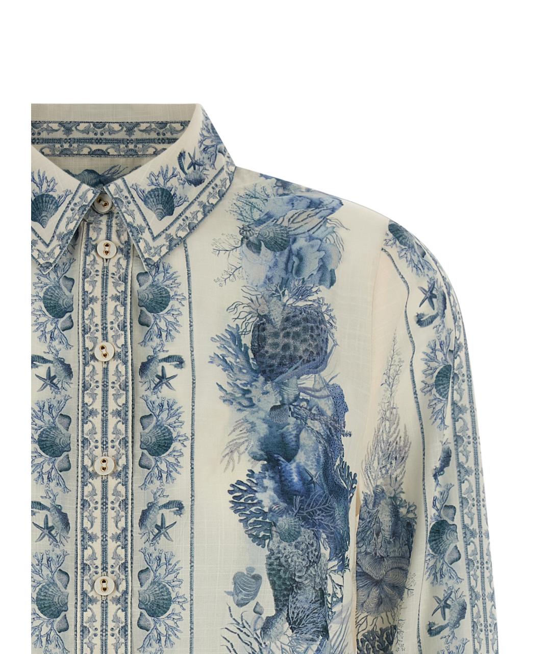 ZIMMERMANN Синяя хлопковая рубашка, фото 3