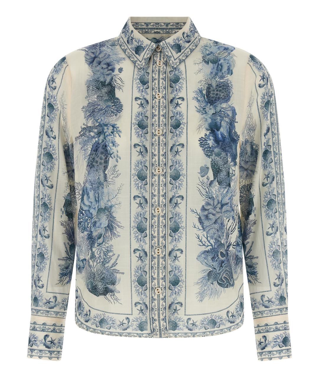 ZIMMERMANN Синяя хлопковая рубашка, фото 1