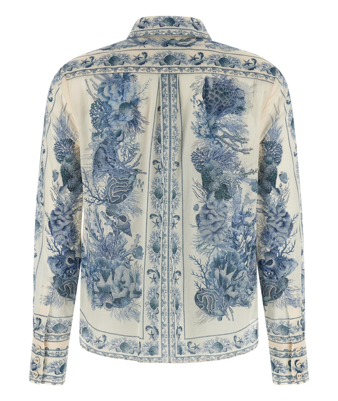 ZIMMERMANN Синяя хлопковая рубашка, фото 2