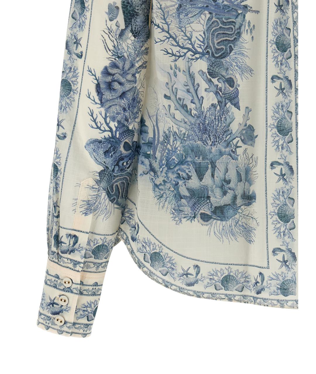 ZIMMERMANN Синяя хлопковая рубашка, фото 4