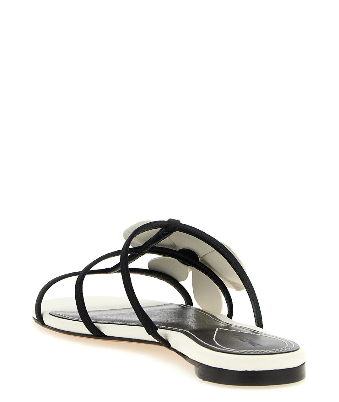 ZIMMERMANN Белые кожаные шлепанцы, фото 4