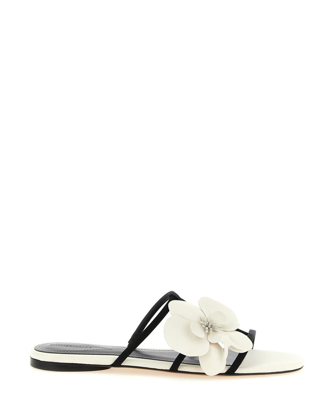 ZIMMERMANN Белые кожаные шлепанцы, фото 1