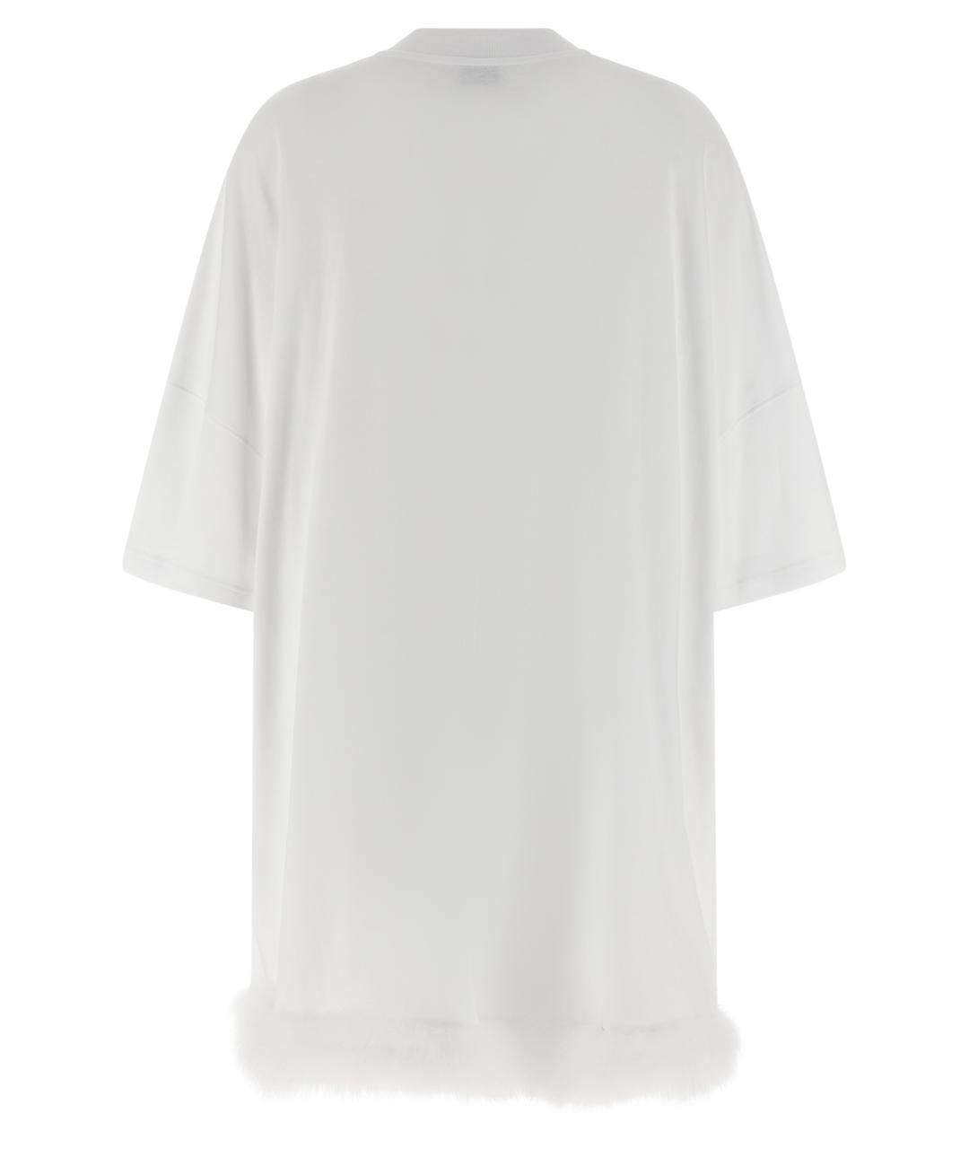 MOSCHINO Белое хлопковое повседневное платье, фото 2