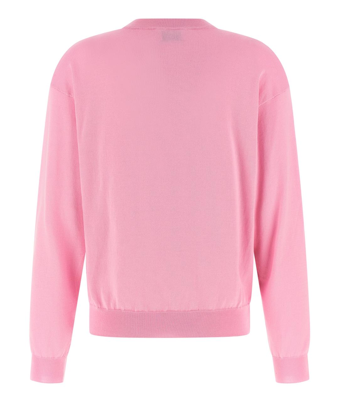 MOSCHINO Розовый хлопковый джемпер / свитер, фото 2