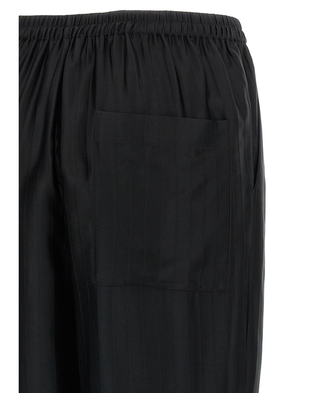 LOULOU STUDIO Черные вискозные прямые брюки, фото 4