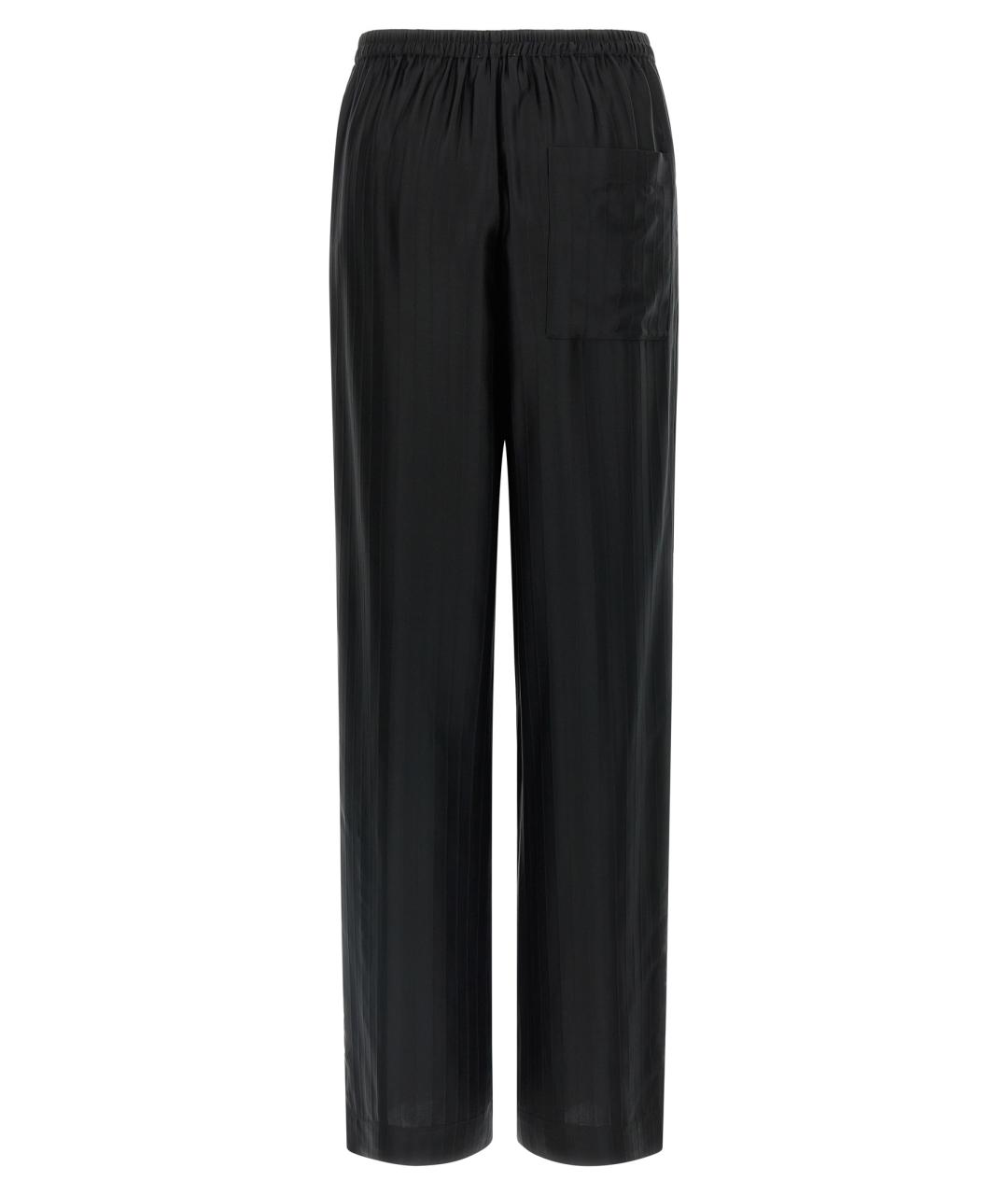 LOULOU STUDIO Черные вискозные прямые брюки, фото 2