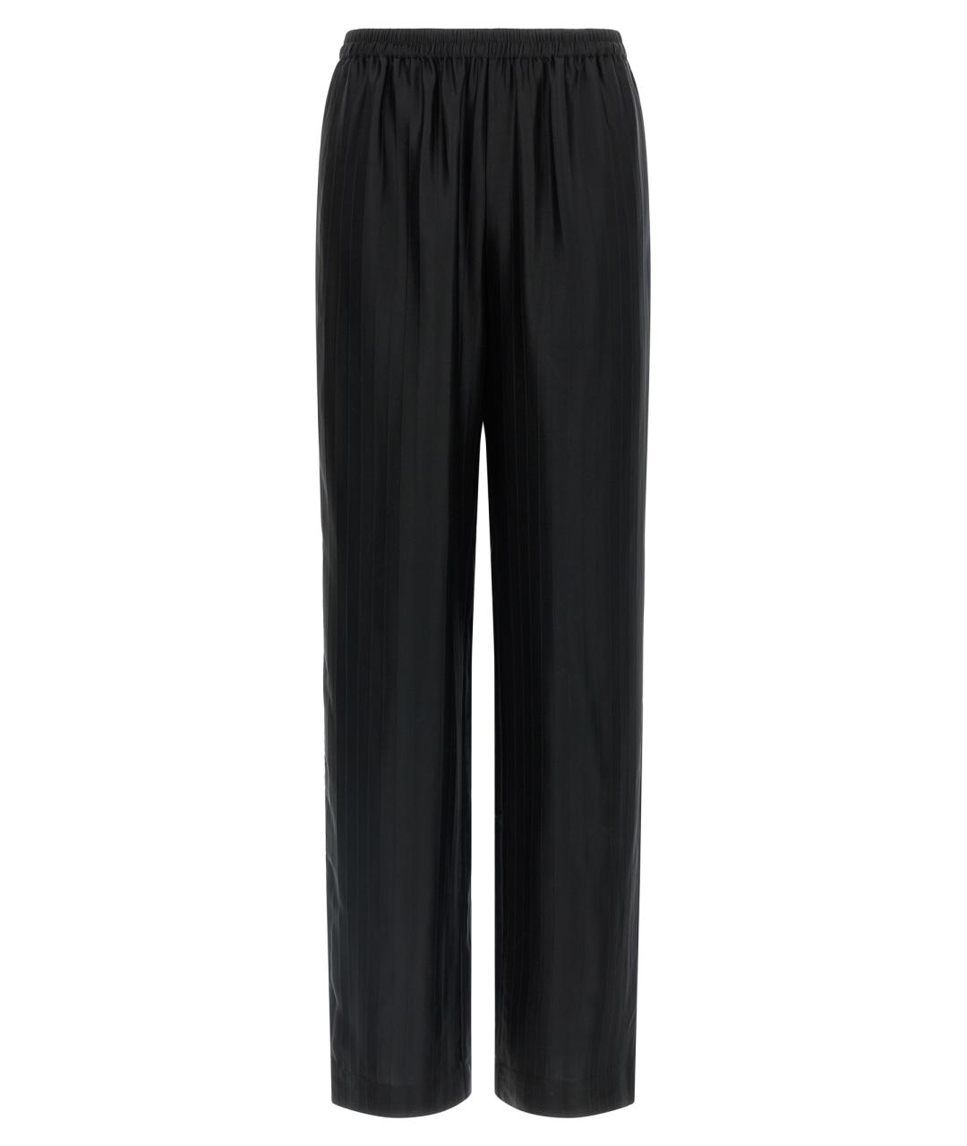 LOULOU STUDIO Черные вискозные прямые брюки, фото 1