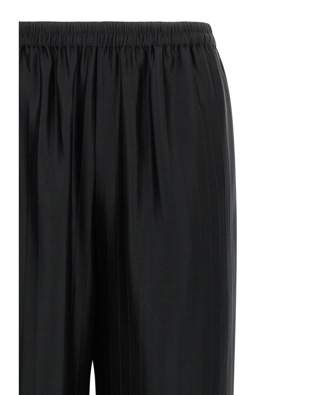 LOULOU STUDIO Черные вискозные прямые брюки, фото 3