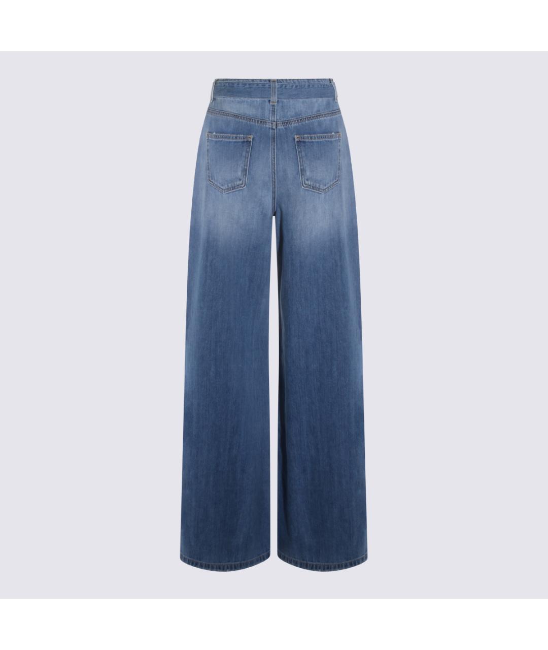 TWIN-SET Синие хлопковые джинсы клеш, фото 2