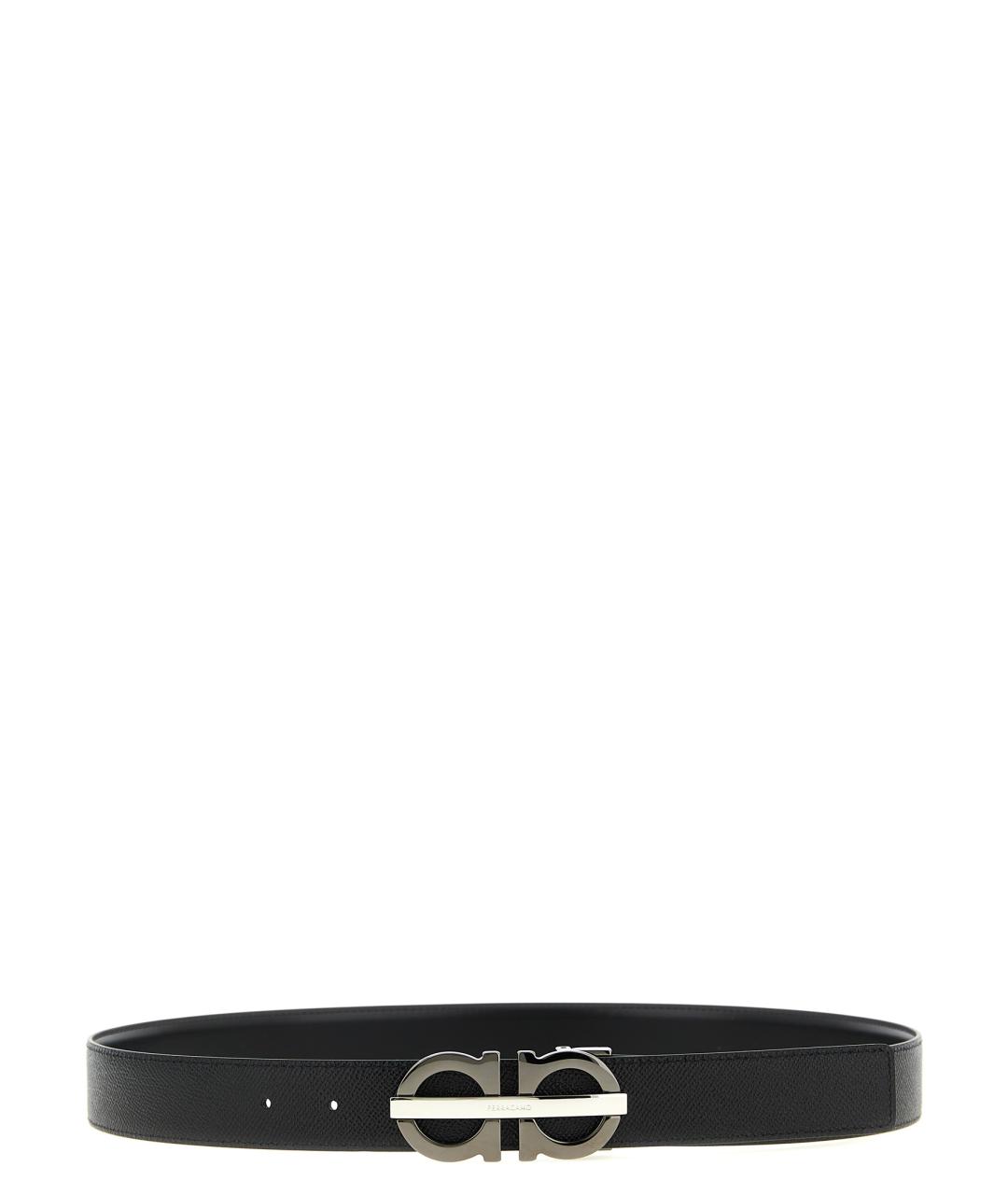 FERRAGAMO Черный кожаный ремень, фото 2